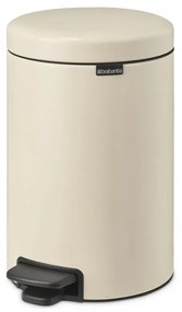Cos de gunoi cu pedala Brabantia NewIcon 1005531, 12 L, Inchidere lina, Baza antiderapanta, Bej