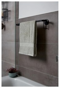 Suport de perete pentru prosoape Wenko Classic Plus, negru