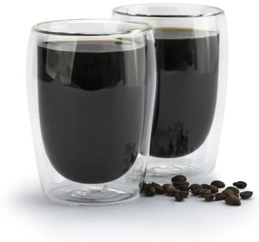 Set 2 pahare espresso Vivo, sticla borosilicata, pereti dubli, 80 ml