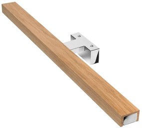 Aplică LED pentru oglindă de baie Brilagi WOODY MIRROR LED/12W/230V IP44 stejar/crom