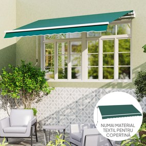 Outsunny Material de Înlocuire pentru Copertină Retractabilă, 282x250 cm, verde | Aosom Romania