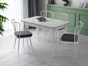 Masă de sufragerie extensibilă (pentru 6 persoane) Aimee (multicolor). 1088251