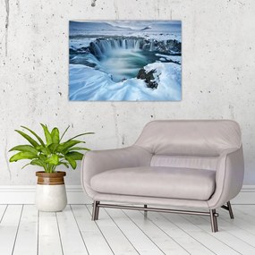 Tablou pe sticlă - Cascadele zeilor, Islanda (70x50 cm)