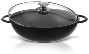 Tigaie Wok Orion Grande, cu capac din sticlă, diam. 32 cm