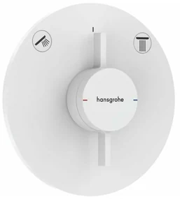 Baterie dus incastrata alb mat Hansgrohe DuoTurn S 2 functii