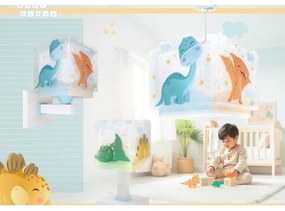 Dalber 63452 - Lustră pentru copii BABY DINOS 1xE27/15W/230V multicoloră