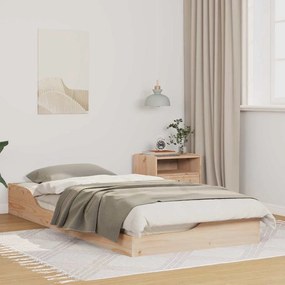 vidaXL Cadru de pat de podea Maro 80 x 200 cm Lemn masiv de pin