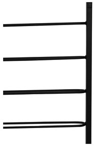 Raft pentru sticle de vin negru pentru perete din metal 42x120x6 cm Macaben – Light &amp; Living