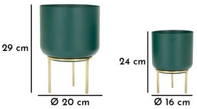 Ghivece decorative 2 buc. din metal ø 20 cm Grent – Mauro Ferretti