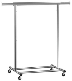 Jurhan Suport pentru haine INEZ cu roți, max.90kg, 83,5x45x160cm, argintiu