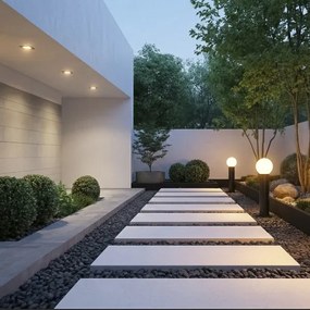 Kanlux 46086-Lampă de exterior cu senzor STONO 1xE27/15W/230V 80 cm IP65 antracit
