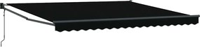 vidaXL Cortina Retractabilă Negru 400 × 300 cm Poliester și Aluminiu