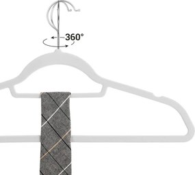 Set de umerașe catifelate antiderapante CHIC, 50 buc., alb SongmicsHome