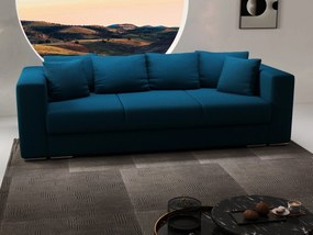 Canapea extensibilă dumonde cu ladă de depozitare si sezut confortabil din spuma high-density, Gloria Enjoy Petrol 240x100 cm