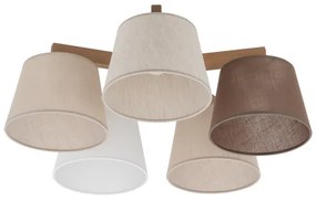 Lustră aplicată LATTE SABIA Brilagi 5xE27/15W/230V pin/mix