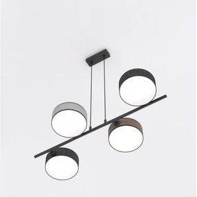 Lustră cu cablu DRUMZ 4xE14/10W/230V negru/maro/gri