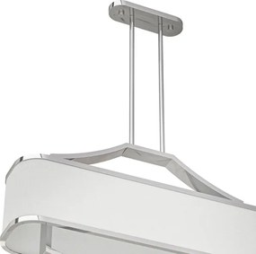 Open Design OR84849 - Lustră pe tijă GERDO OVALE 6xE14/12W/230V crom lucios/alb