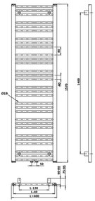 Radiator portprosop de baie Bruckner ALBRECHT 547W/230V 50x157 cm alb
