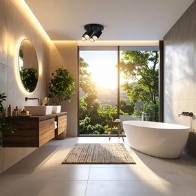 Spot pentru baie Brilagi SELE AQUA 4xGU10/30W/230V IP44 negru