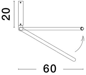 Lustra/Plafoniera LED ajustabila design modern GARVE White 60cm