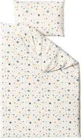 Set lenjerie de pat creponata ASTORIA POLY crem + cearsaf Jersey 90 x 200 cm cappuccino, pat simplu