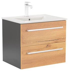 Dulap inferior Vario Clam 60 cu lavoar antracit-stejar