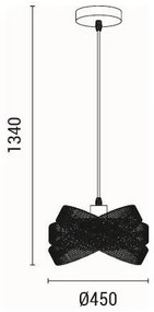 Lustră pe cablu 1xE27/40W/230V negru