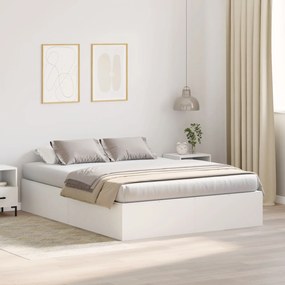 vidaXL Cadru de pat cu depozitare alb 160 x 200 cm