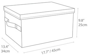 Cutie de depozitare bej din material textil cu capac 34x45x25 cm Soft Storage – Bigso Box of Sweden