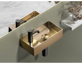 Chiuvetă mică pentru WC arămie din oțel inoxidabil 36,5x18 cm Aurum – Sapho