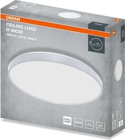 Osram Plafonieră LED CEILING LUXO, 36 W/230 V, Ø 49 cm, argintie