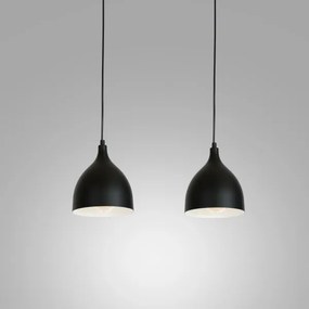 Lustră pe cablu NOAK 2xE27/15W/230V negru