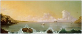 Tablou - Martin Johnson Heade, Rio de Janeiro Bay, reproducere (120x50 cm)