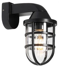 Aplică modernă de perete pentru exterior negru IP54 - Joeri