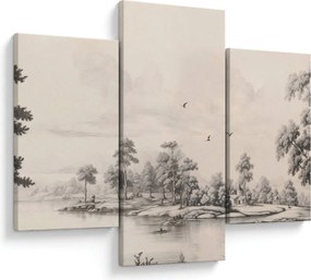 Tablou - Vintage peisaj desen peisaj (90x60 cm)