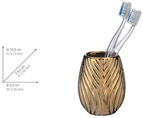 Set de accesorii de baie auriu din ceramică Idro – Wenko