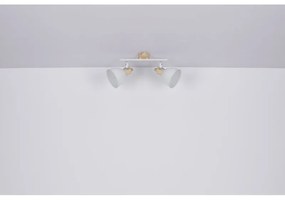 Aplica de perete / tavan cu 2 spoturi directionabile design industrial WIHO alb