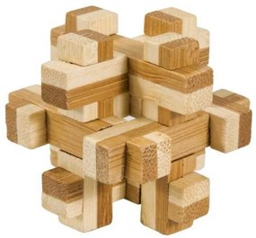 Joc logic IQ din lemn bambus in cutie metalica Construction