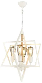 PENDUL ELSA 4 BRATE 16294, 4XE27, 60X40X90 CM, 60 W, CREM