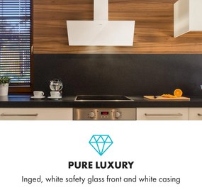 Laurel 90, hotă, 90 cm, putere de extracție 350 mm³/h, LED, ecran tactil, alb