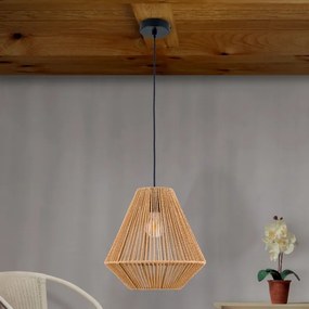 Lustră pe cablu Orion HL 6-1812/1 JUNGLE 1xE27/40W/230V d. 31 cm cânepă