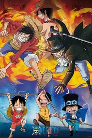 Poster One Piece - Ace Sabo Luffy, (61 x 91.5 cm)