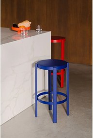 Scaun de bar albastru din oțel (înălțime șezut 65 cm) Doon – noo.ma