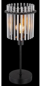 Veioza, lampa de masa design modern GORLEY negru, fumuriu