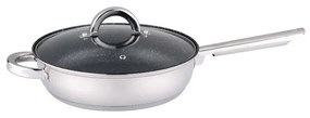Set oale Rosberg R51210L8T, 8 piese, Tigaie cu acoperire de marmura, Inductie, Fund dublu, Inox