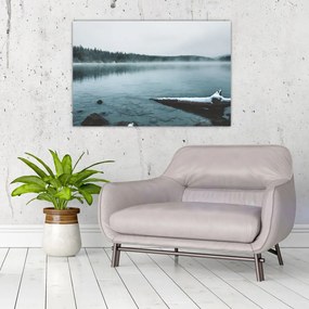 Tablou - lacul nordic înghețat (90x60 cm)