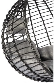 Fotoliu suspendat din ratan artificial Bonami Selection Mila, negru