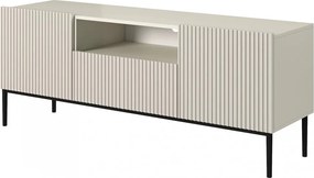 Comodă TV Nicole 150 cm cu sertar și nișă – cashmere / picioare negre