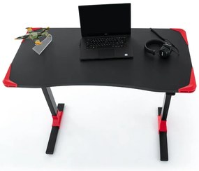 Masa OfficeTech Game cu inaltime reglabila, 120 x 60 cm, neagra