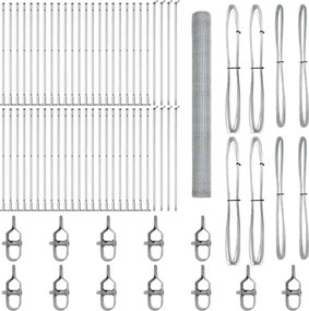 vidaXL Stâlp de gard. Argintiu 100 x 1,6 m (plasare 25 mm) Oțel